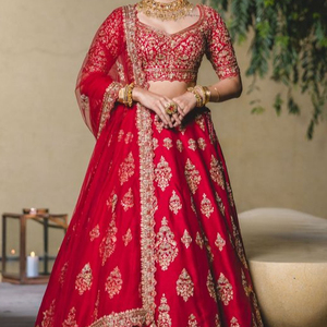 Designer 2023 Collection Embellished Silk <b>Blouse</b> Lehenga Dupatta Dress Zari Embroidery Crystal Glass Beadsstone Dabka Adults - Product Image 1