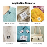 Etiquette à coudre en satin personnalisable à pli central pour T-shirts Etiquettes de vêtements tissées Etiquettes de haute qualité en tissu avec numéro de modèle personnalisé