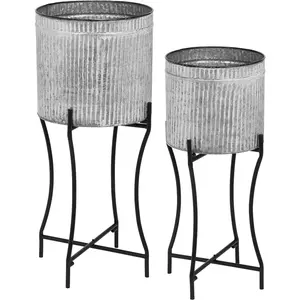 Jardinière en métal fabriqué à la main de taille personnalisée pour jardin lot de 2 - Product Image 2