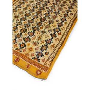 พรมขนสัตว์ถักมือลายเรขาคณิตคลาสสิก Nuray สีเบจและสีน้ำตาล ขนาด 9x12 ฟุต รูปทรงสี่เหลี่ยมผืนผ้า สำหรับบ้าน ห้องนั่งเล่น ห้องโถง รุ่น Pae-138 - Product Image 2