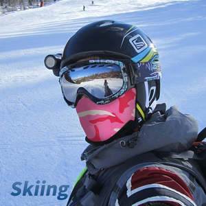 Cagoule Skimask noire en tricot à un trou personnalisée Masque de ski Cagoule de course à sublimation - Product Image 2