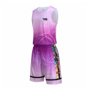 Maillot de basket-ball unisexe le plus vendu uniforme dernier style de vêtements de sport de haute qualité 20 ensembles de techniques imprimées par sublimation - Product Image 1
