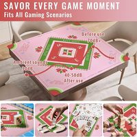 Tapis de mahjong en caoutchouc avec logo personnalisé, antidérapant, lavable, carré de 31,5 pouces, pour jeux de société et poker