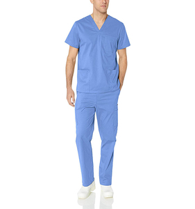 Ensemble de costumes de haute qualité unisexe pour hommes uniformes d'infirmière et de médecin avec logo personnalisé en couleurs unies gommages médicaux durables de grande taille - Product Image 4