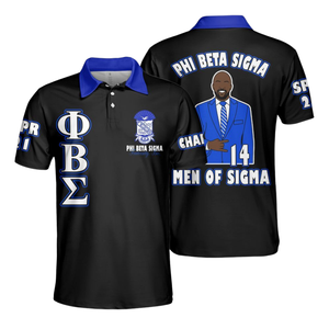 Polo Phi Beta Sigma 1914 in Cotone Piqué 220 GSM con Ricamo in Ciniglia, Abbigliamento Premium della Fraternità Greca Divine Nine - Product Image 1