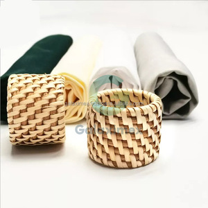 Anillo para servilletas de ratán natural más económico para decoración del hogar moderno - Product Image 4