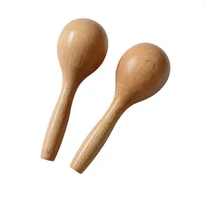 Orff Early Education Musical Instruments Sand Hammer Wooden Maracas Toy For Kids