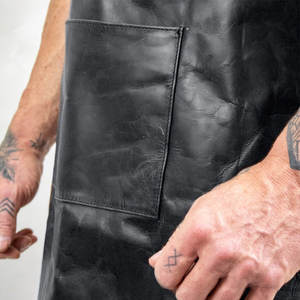 Luxurious <b>Leather</b> <b>Apron</b> for High-End Kitchens <b>Leather</b> <b>Apron</b> with Reinforced Stitching for Durability - Product Image 6