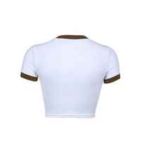 Crop top graphique premium, coton respirant mélangé à du polyester, streetwear pour adolescentes, crop tops tendance et élégants de haute qualité