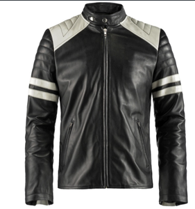 Chaqueta de cuero de gran oferta, chaqueta de cuero de moda informal para hombre para motorista, chaquetas delgadas personalizadas genuinas desgastadas - Product Image 5