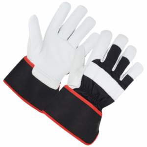 Gants de sécurité en cuir de vachette grain de cuir de vachette robuste de haute qualité Équipement de construction de protection pour les mains et les bras - Product Image 1