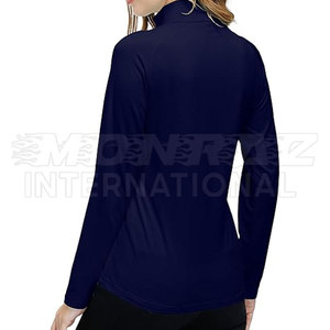 เสื้อรัดรูปของผู้หญิงเสื้อซิปครึ่งตัวดีไซน์ใหม่2025ออกแบบโลโก้ได้ตามต้องการ - Product Image 4