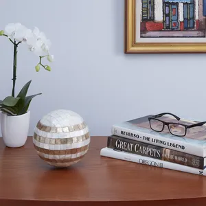 Mother of Pearl Decorative Balls Competitive Round Mosaic MOP <b>Egg</b> Spheres for Home Decor Made in Vietnam - Product Image 6