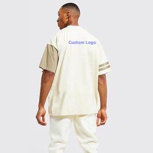 Camiseta con estampado gráfico de bloques de color para hombre, camiseta de manga corta con cuello redondo - Product Image 2