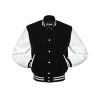 Blousons Bomber Unisexe Personnalisés en Laine et Cuir pour l'Hiver – Style Urbain, Veste Letterman avec Logo Frontal, Coupe-Vent et Écoresponsable