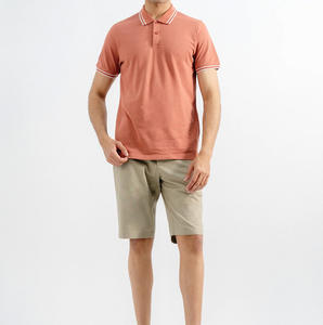 เสื้อยืดคอตั้งแขนสั้นผู้ชาย คุณภาพสูง เป็นมิตรกับสิ่งแวดล้อม ระบายอากาศ แห้งเร็ว เหมาะสำหรับธุรกิจและกอล์ฟ ผลิตจากผ้าโพลีเอสเตอร์ผสมคอตตอน สำหรับฤดูร้อน - Product Image 5