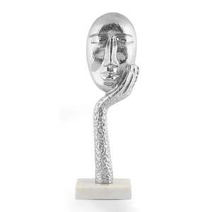 Escultura Art Deco Dorada Sólida para Decoración del Hogar, Regalo de Boda - Figura Artística con Base de Metal - Product Image 5