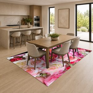 <b>RUGS</b> DEPOT LXDP-0799 Wholesale Red <b>Burgundy</b> Marble Effect Digital Printed Machine Washable Chenille Area <b>Rug</b> Non Slip - Product Image 4