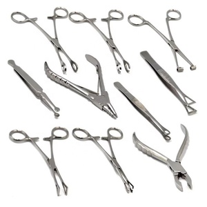 Ensemble d'outils de perçage en acier inoxydable, kit d'instruments professionnels de perçage corporel pour la manipulation de bijoux et l'utilisation en studio - Product Image 1