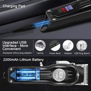 Cortapelos Profesional Inalámbrico para el Hogar y Salón, Kit de Aseo DIY con Protectores Metálicos, Cortapelos y Recortadora de Barba a Batería - Product Image 6