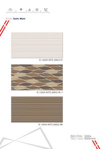 Carreaux muraux en céramique décoratifs 300x600mm pour salle de bain et cuisine, finition brillante mate, sculpture de sucre, collection de murs intérieurs - Product Image 5