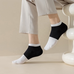 Chaussettes décontractées pour hommes, doublure hiver, 100% coton, séchage rapide, antidérapantes, respirantes, coupe extra basse - Product Image 5