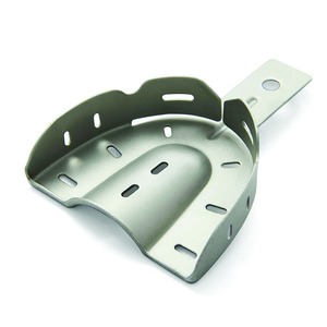 Bandeja de Impresión Manual Profesional de Acero Inoxidable con Patrón Sólido, Equipo Dental con Certificación CE Clase II, Tamaños Personalizados - Product Image 1