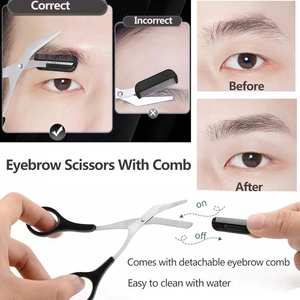 Tijeras para cejas delgadas Ligeras y fáciles de manejar Mango ergonómico Tijeras para cejas Agarre cómodo y antideslizante - Product Image 6