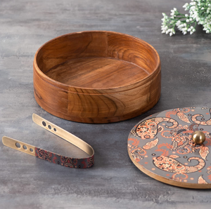 Diseño especial de madera olla caliente Chapati caja de lujo caja de arroz mantiene la comida caliente y fresca cacerola utensilios de cocina para el hogar cocina restaurante - Product Image 2