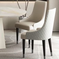 Chaise de salle à manger en bois massif italien haut de gamme pour la maison, le restaurant, petit appartement, chaise design moderne avec dossier, tabouret