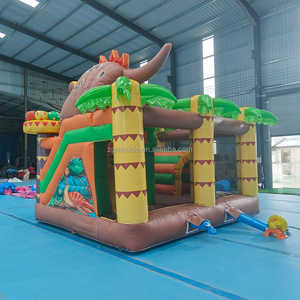Castillo Hinchable Comercial Tema Dinosaurio con Tobogán y Obstáculos para Alquiler Fiestas Exteriores Mayorista - Product Image 5