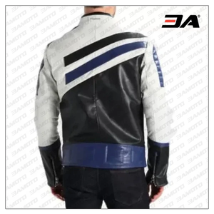 Veste de course moto Zonda pour homme en cuir de vache véritable avec protection CE niveau 2 et protège-dos - Product Image 2