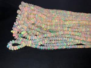 Cuentas de ópalo etíope de 16 pulgadas de calidad AAA, cuentas de ópalo de fuego de 3,5-5mm, piedras preciosas naturales - Product Image 6