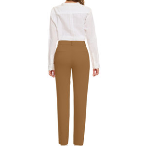 Nouveau pantalon chino élégant pour femme, coupe slim, haute qualité, logo personnalisé imprimé, taille mi-haute, style droit, pantalon chino premium pour femme - Product Image 6