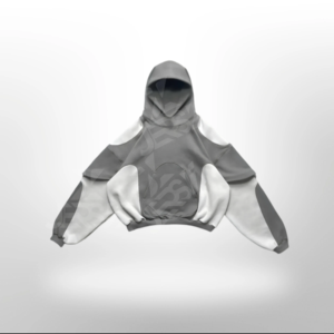 Personalizar Multi Panel Baggy Fit Dropped Shoulder Wash Distressing Knitted Eco-Friendly 100% Cotton Casual Streetwear Hoodie - Product Image 1