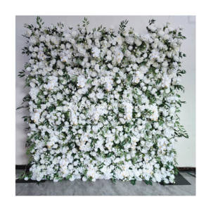 DKB flor artificial de lujo blanco verde 5d boda Fiesta Hotel 8ft x 8ft pared flores decoración para salón - Product Image 1