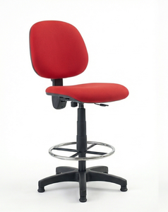 Hot Sale Eco Modern Drafting <b>Stool</b> Gas Lift Swivel Footrest Ring Fabric Upholstered ARSU Star Base Steel Hospital School Office - Product Image 3