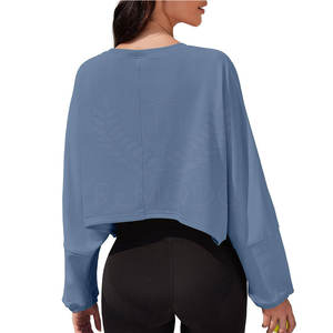 Nueva Llegada Ropa al aire libre Crop Top Sudaderas Secado rápido Directo de fábrica Crop Top Sudaderas - Product Image 3