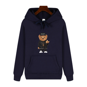 Vente en gros de sweats à capuche vintage surdimensionnés à fermeture éclair, 230 g/m², 100 % polyester, noirs, avec broderie technique et impression hivernale, design personnalisé - Product Image 1