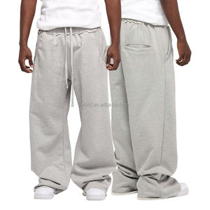 Baggy Sweatpants Gestapelte Hose Individuelles Design Oversized Weites Bein Hochwertiger Puff-Druck Lockere Sweatpants OEM-Fabrik - Product Image 1