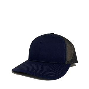 Casquette de baseball structurée à 5 panneaux marine, dos en maille, broderie de logo personnalisée, vierge, style trucker, snapback pour marques streetwear - Product Image 1
