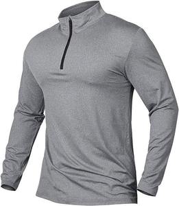 Vente en gros sweats à demi-fermeture éclair avec impression personnalisée chemise pour hommes 1/4 pull à quart de fermeture éclair avec col montant - Product Image 5
