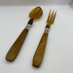 Ensemble de cuillères à manger en bois d'acacia naturel et résine joints à la main au design unique et tendance Article d'artisanat de bonne qualité Petite cuillère - Product Image 2