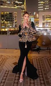 Chaqueta de seda de lino Karakou 2024, ropa de fiesta de alta calidad con deslumbrante diseño de bordado con cuentas de cristal y perlas - Product Image 2