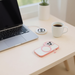 Étui en aluminium transparent avec anneau magnétique et support de téléphone pour iPhone 16 Pro, motif peinture à l'huile - Product Image 2