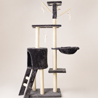 Centre d'activités pour chat moderne, écologique et durable, arbre à chat, griffoir, perchoir, lit, échelle d'escalade, utilisation intérieure, en carton facile à assembler