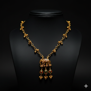 สร้อยคอช้างโบราณทองคำ 22K ด็อกเซีย เครื่องประดับชั้นดีแบบดั้งเดิม - Product Image 2