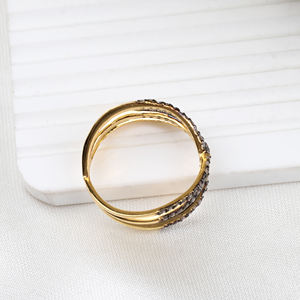 Vente en gros de bague en diamant naturel en argent sterling 925 plaqué or jaune pour femmes bijoux faits à la main pour mariages certifiés GIA - Product Image 2