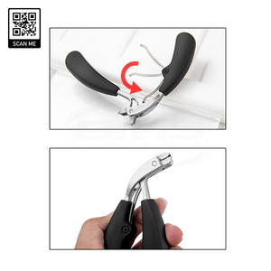 Coupe-ongles de beauté en acier inoxydable de haute qualité, style tendance, ergonomique, poignée antidérapante, bord tranchant, éliminateur de peaux mortes - Product Image 4