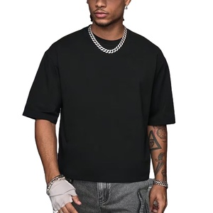 Camisetas al por mayor personalizadas para hombre, de algodón grueso, con estampado vintage, lavado ácido, con pedrería y diamantes de imitación, estilo boxy y corte cropped. - Product Image 1